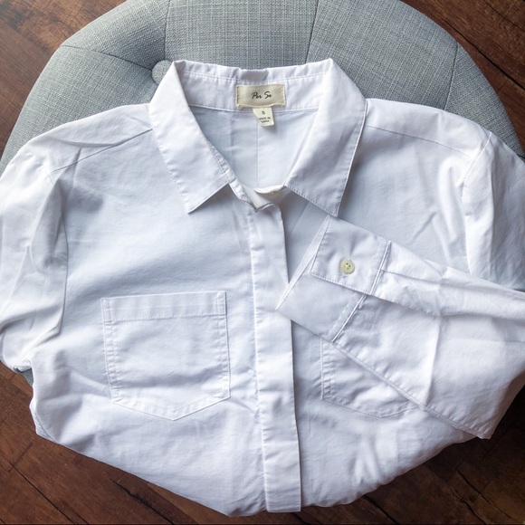 Per Se • White Button-Down Shirt with Coattails - Picture 5 of 8
